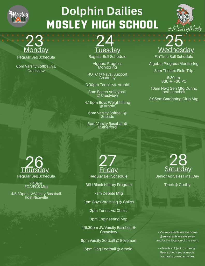 Happening this week....