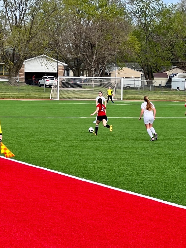 playing soccer