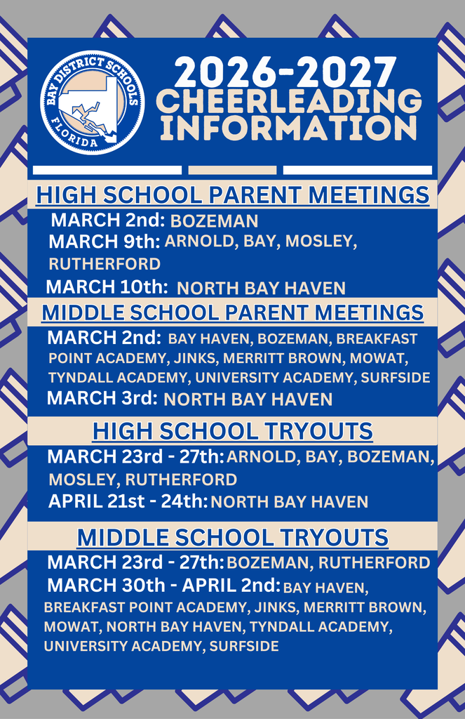 BDS Cheerleading Dates