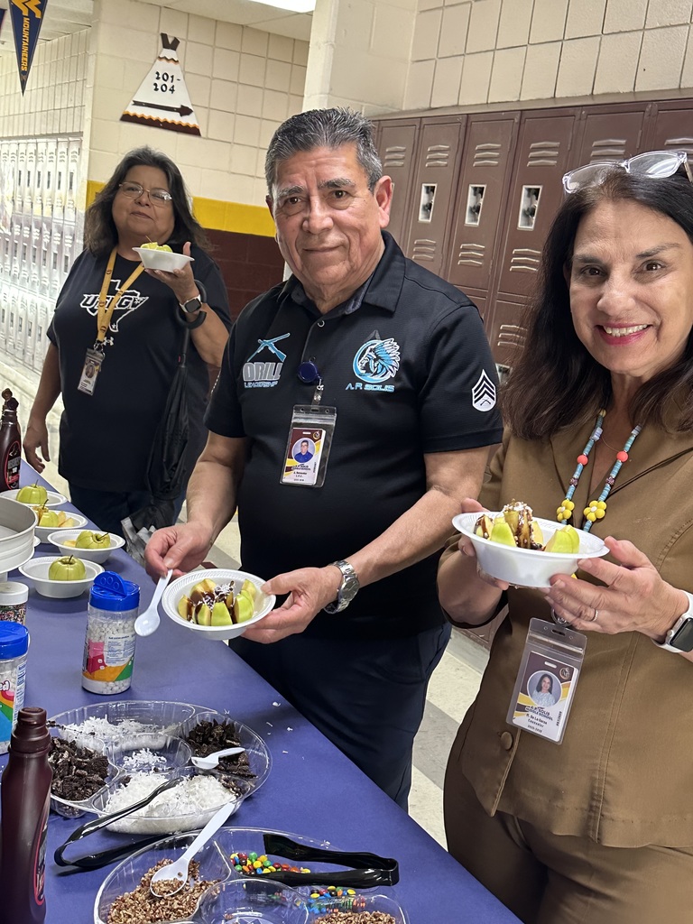 counselors with apples