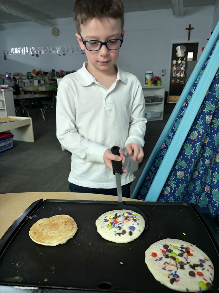 Flipping the pancakes