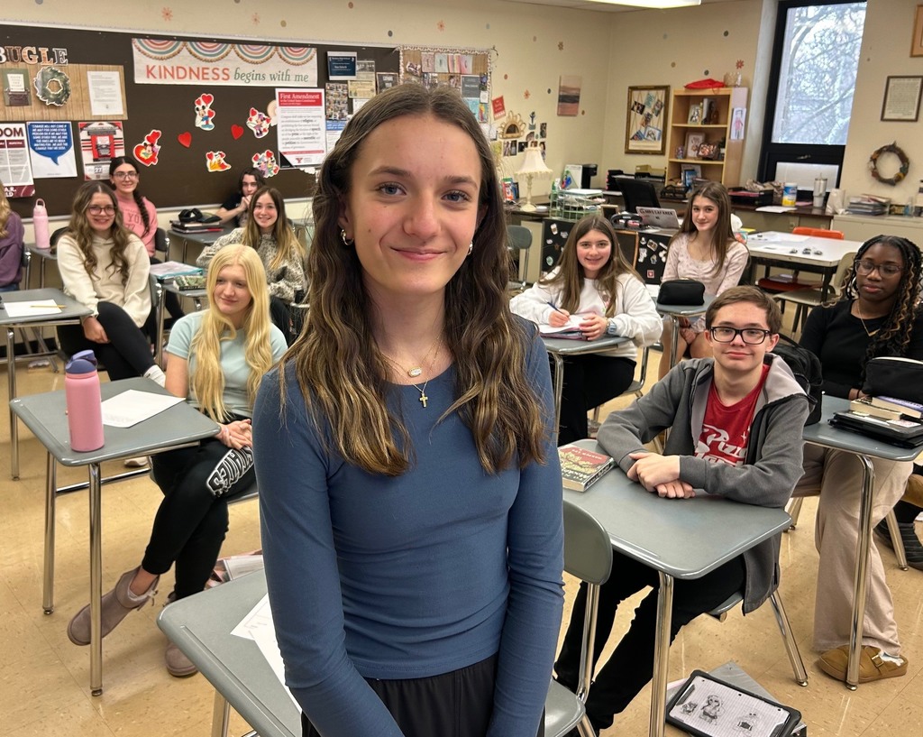 Stella Mitchell pictured in 9th grade honors english