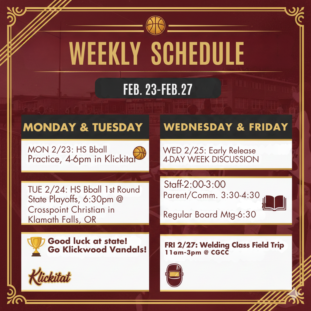 Weekly Schedule