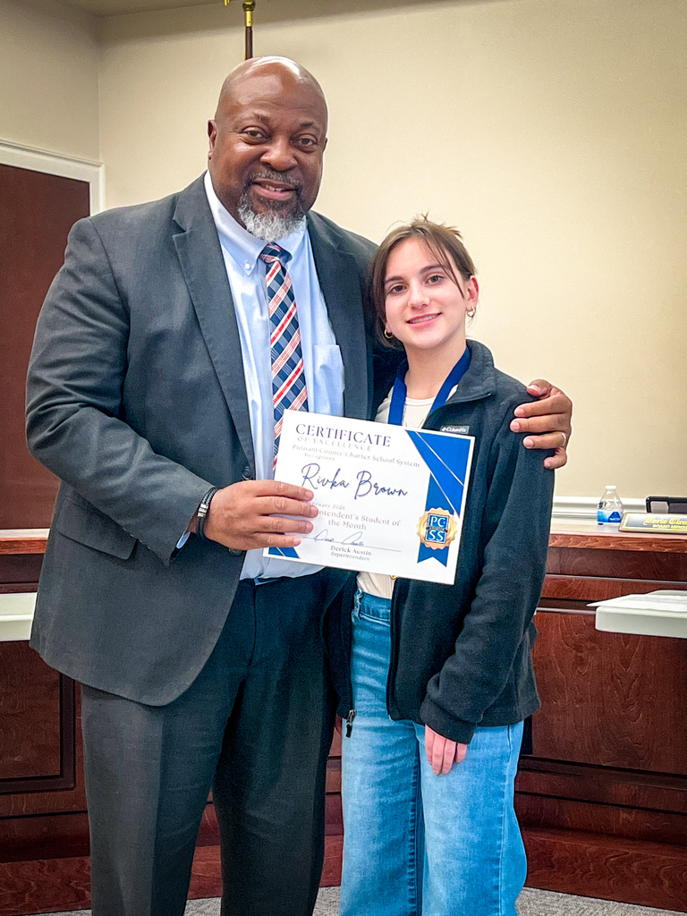 PCMS' February Superintendent Student of the Month