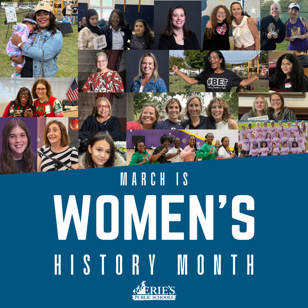 Women's History Month graphic. 