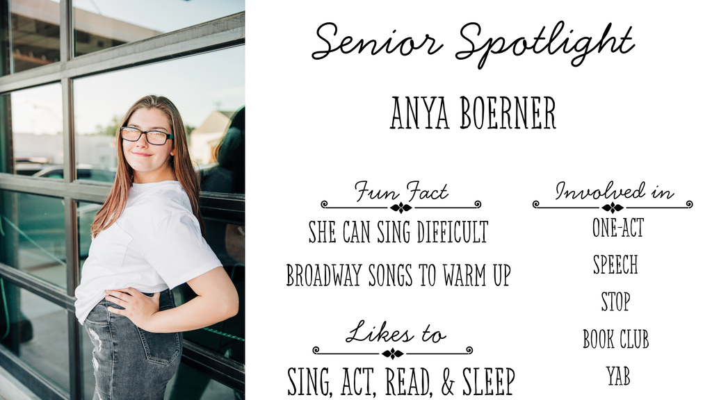 Senior Spotlight - Anya Boerner
