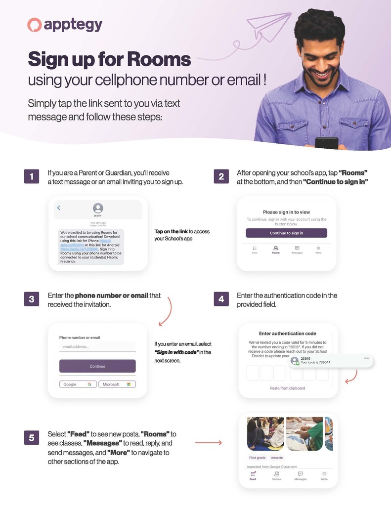 Sign Up for Rooms Directions