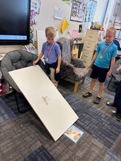 tem challenge with fourth graders trying out their creations