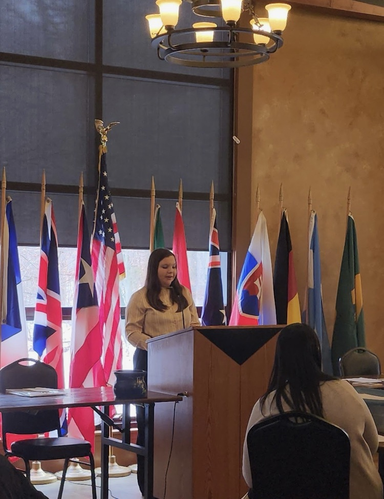 Emma speaking to rotary