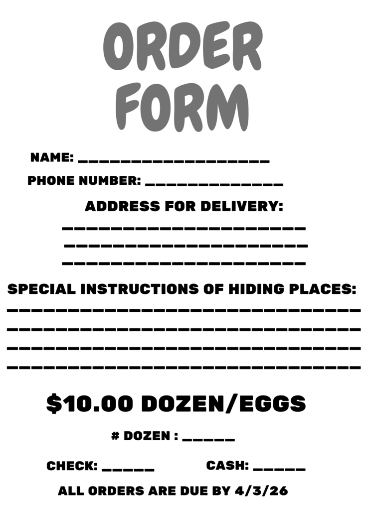 Egg Your Yard Order Form