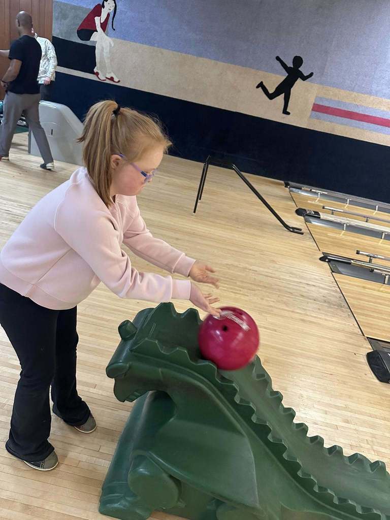 Kids bowling.