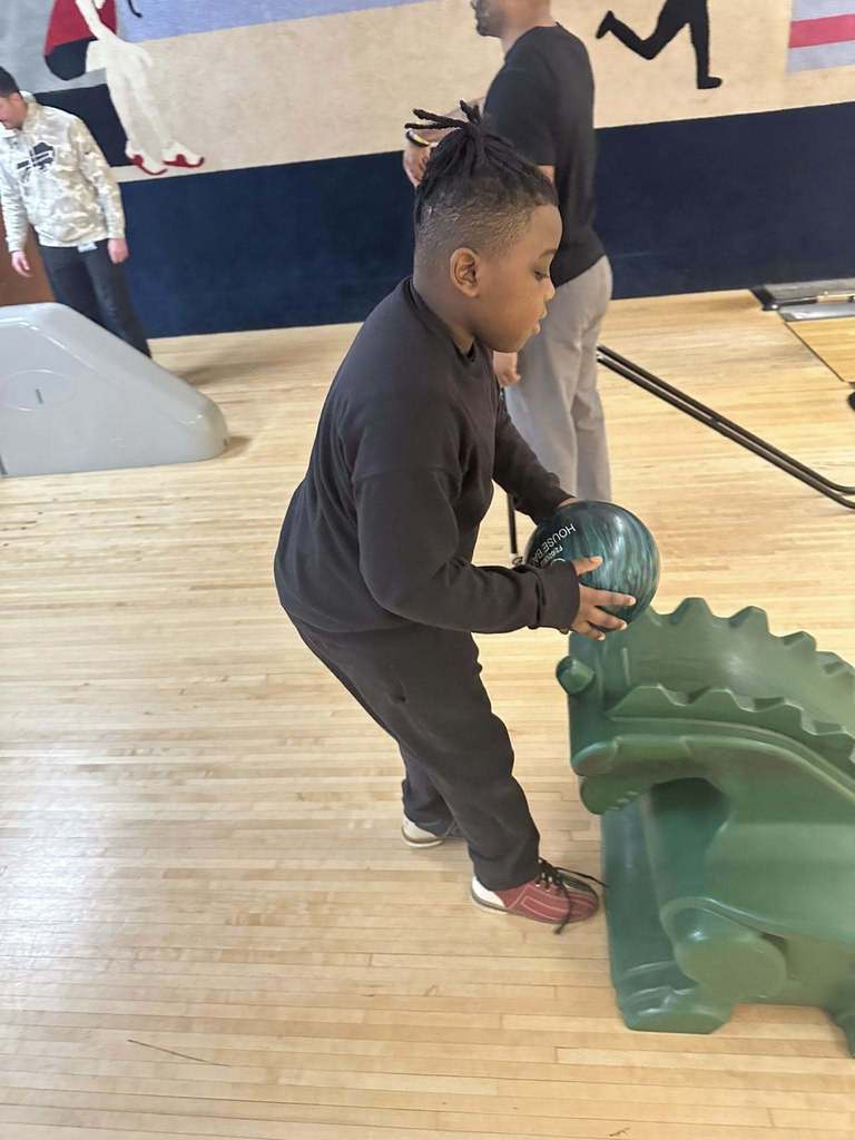 Kids bowling.