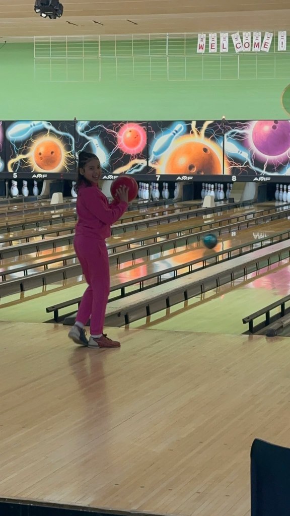Kids bowling.