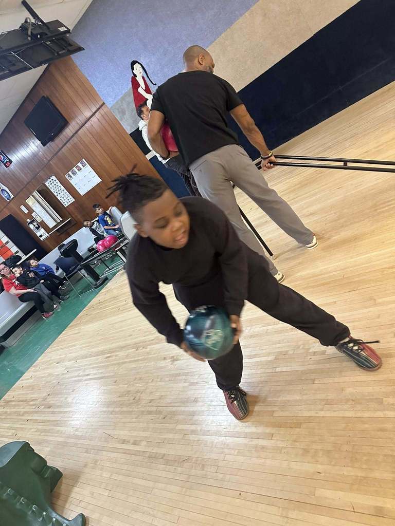 Kids bowling.