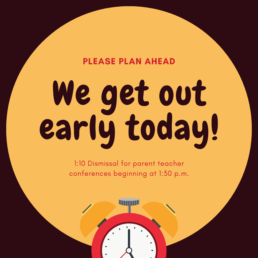 Red and Yellow Clock Leave the Office Early Day Social Media Graphic (1)