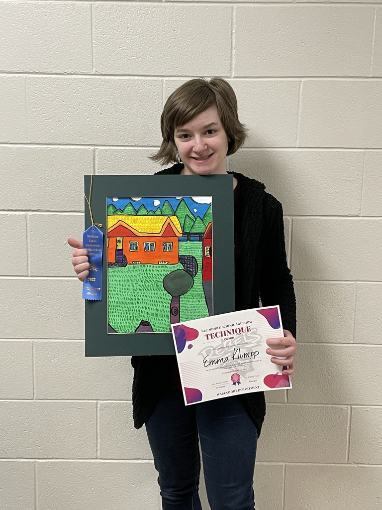  Emma Klump for being selected for the NLC Technique Award for Acrylic Painting.