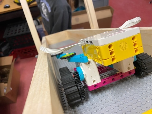 LEGO robot climbing a 50 degree slope