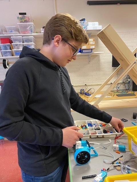 The LEGO parts master at work