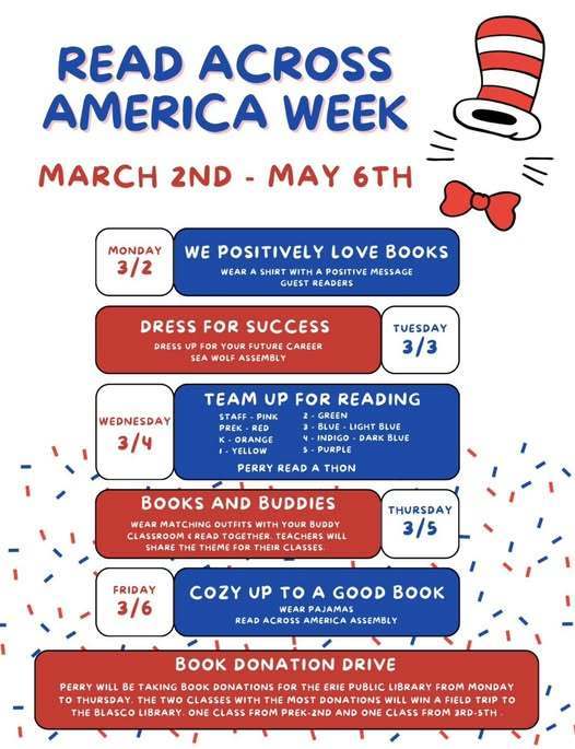 Reading Across America Week Flyer.