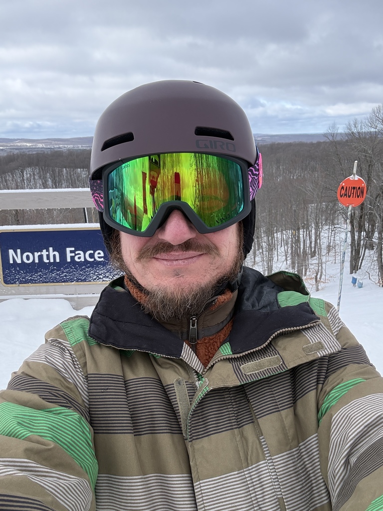 Mr. Hilgert on the ski mountain