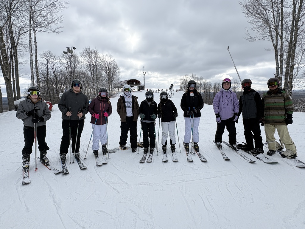 Students skiing