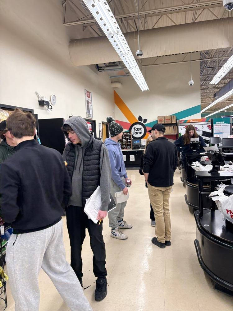 students shopping