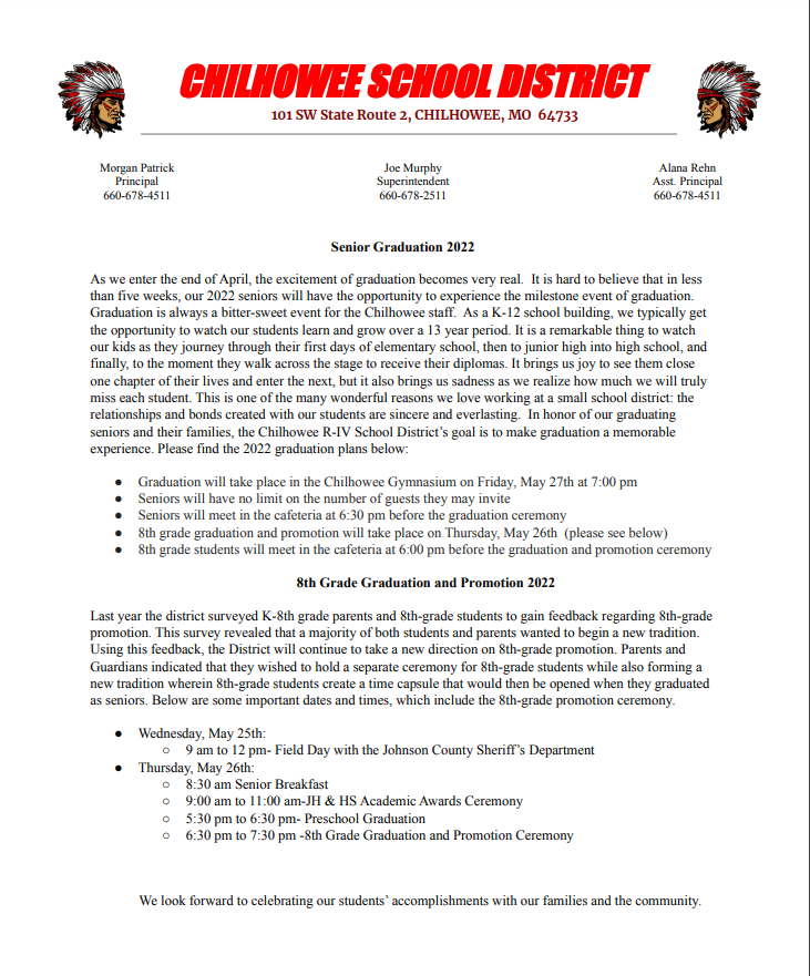 Graduation News!