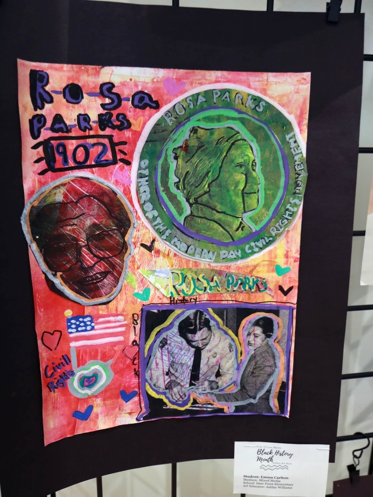 Artwork honoring the life of Rosa Parks