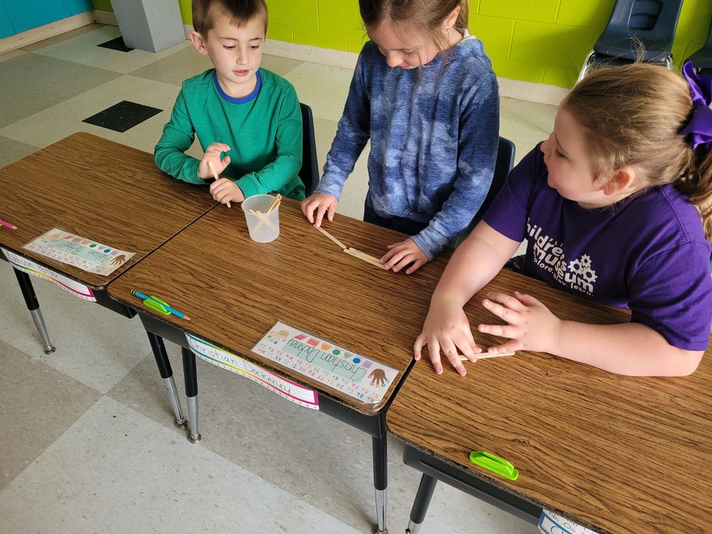 K students practicing sight words