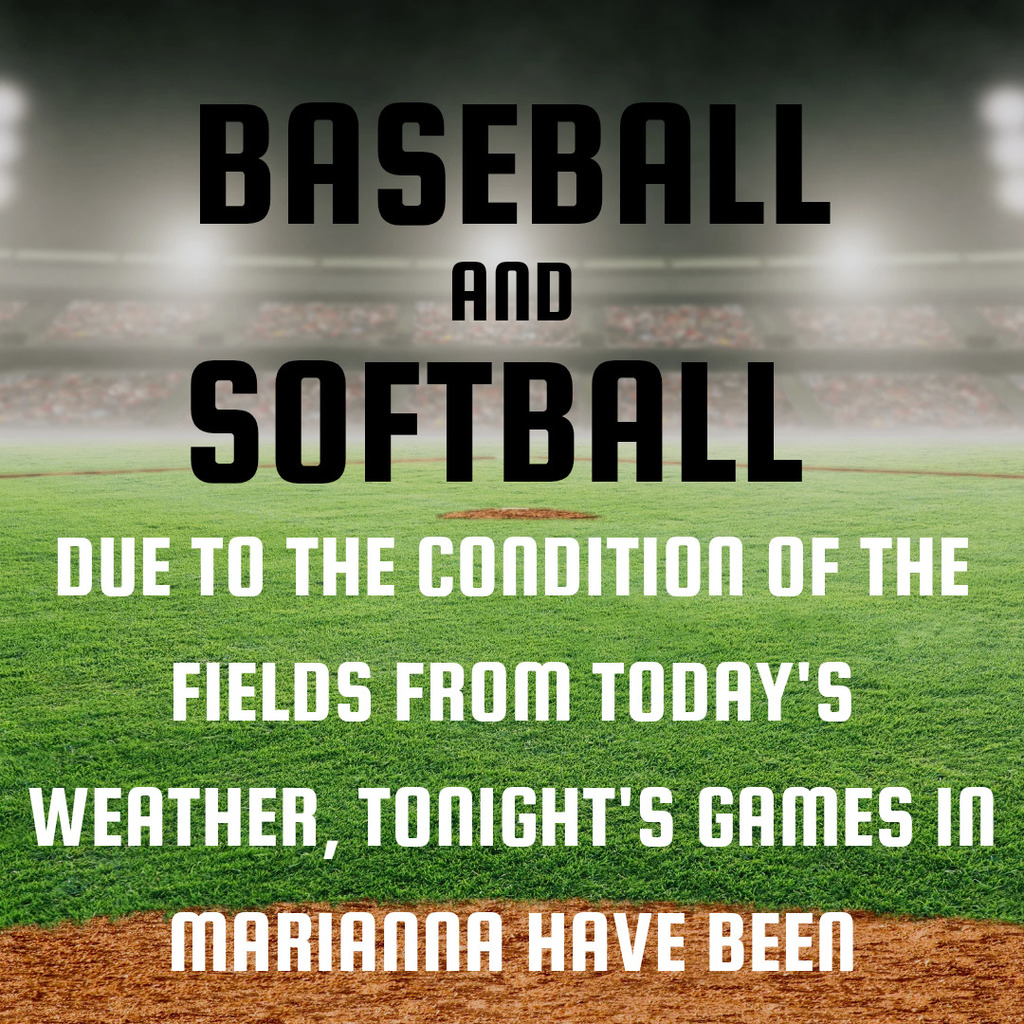 baseball and softball games cancelled due to weather 