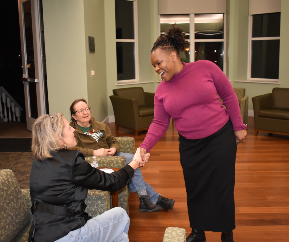 town manager shaking hands