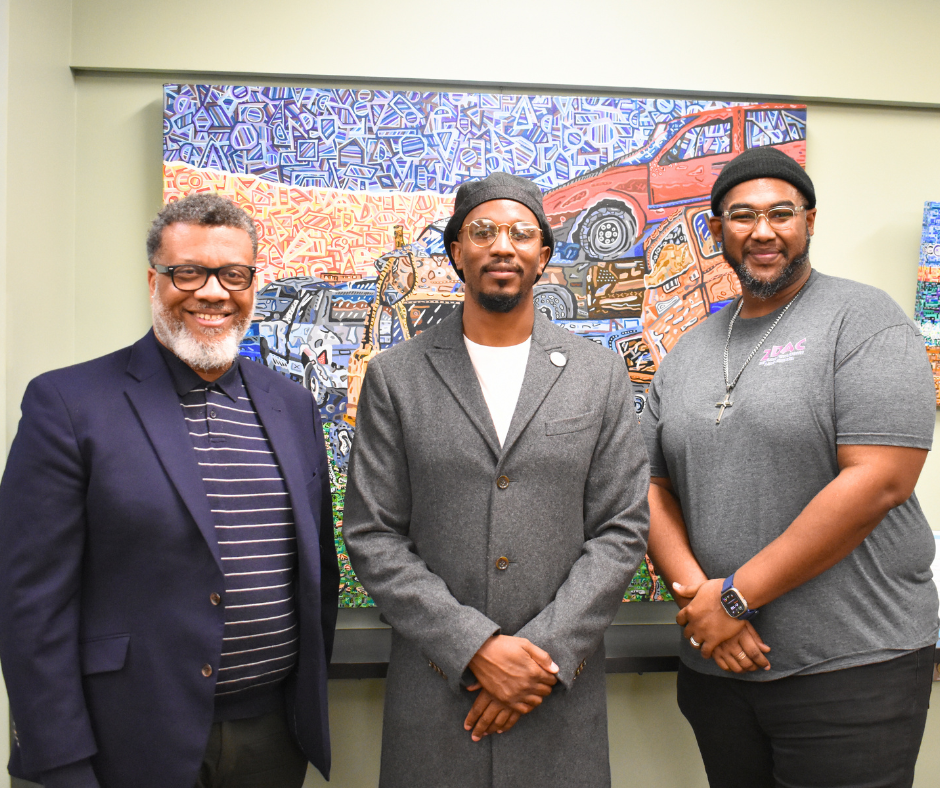 3 people standing together