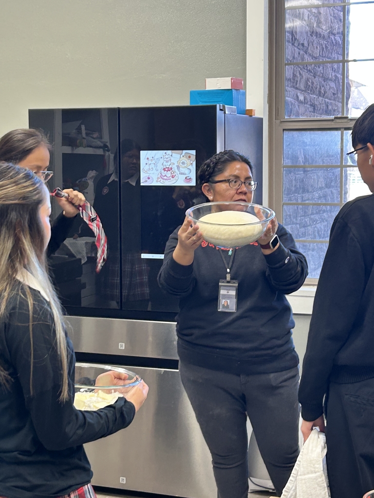 Teacher describing how to make bread