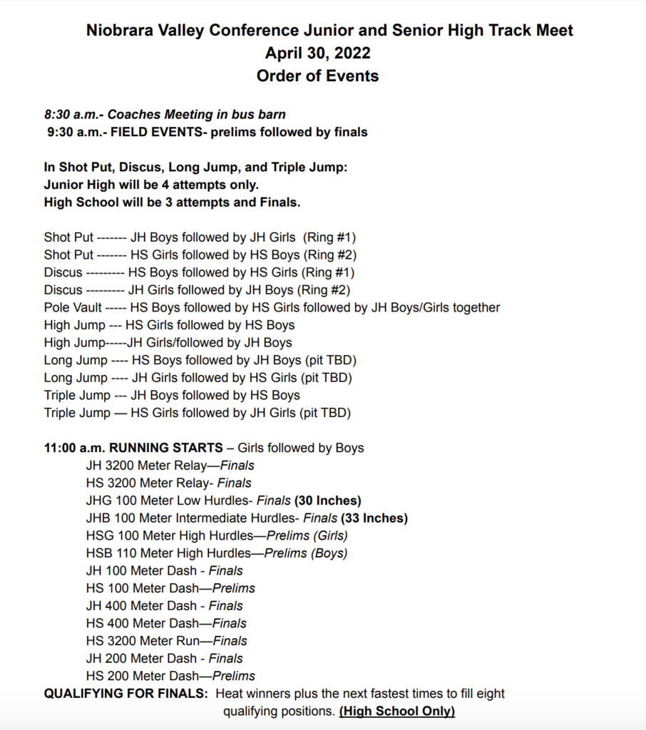 NVC Order of Events