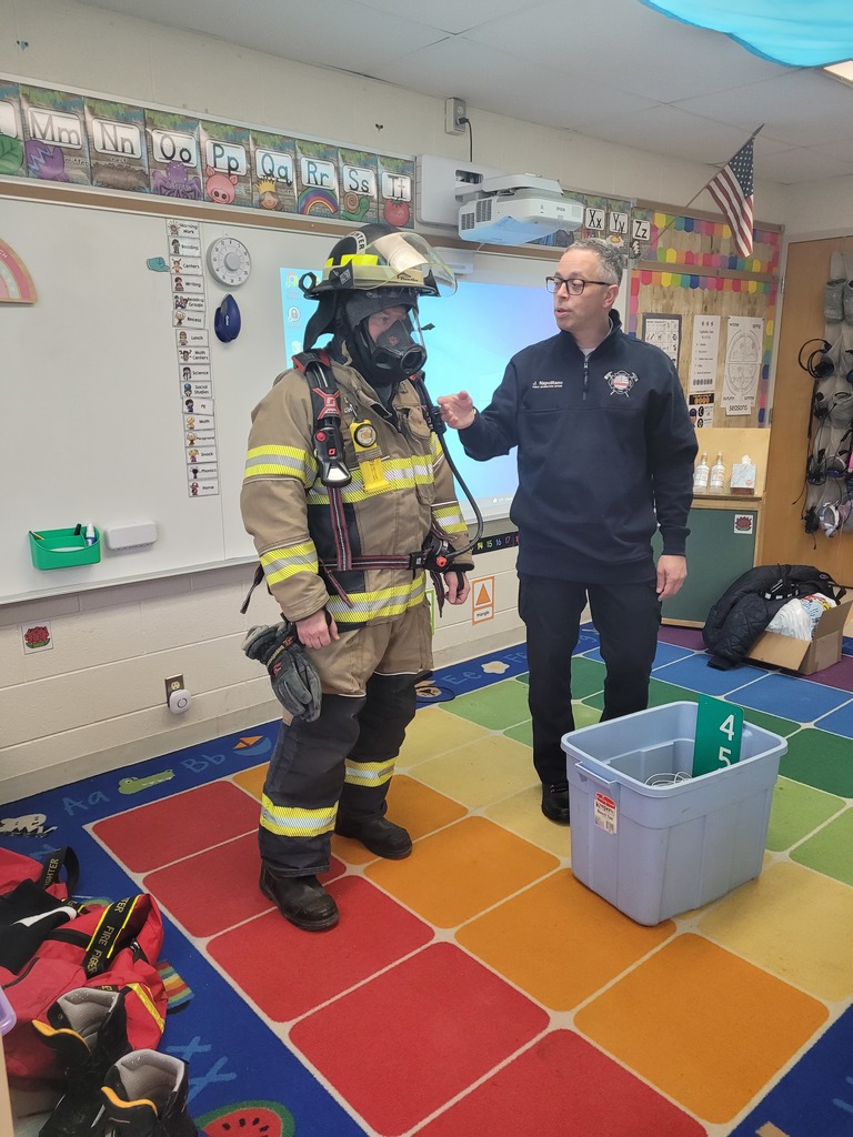 Fire prevention with Mrs. Campbell's class