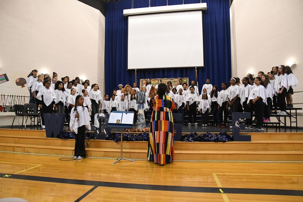 elementary choir performing