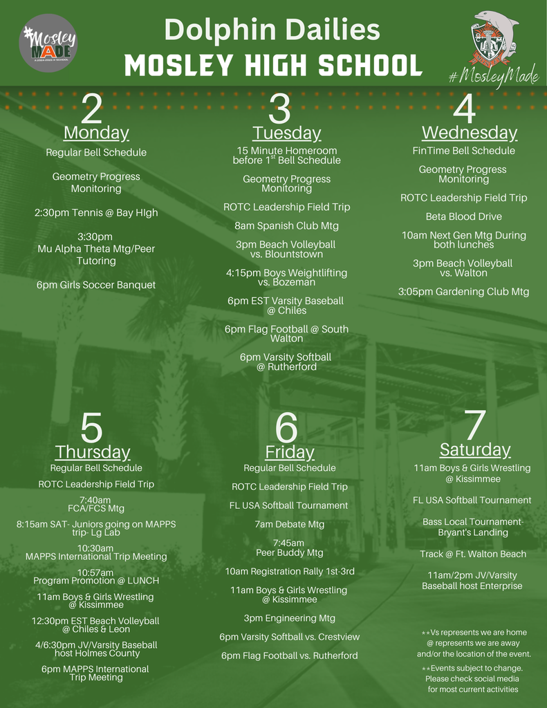 Happening this week....