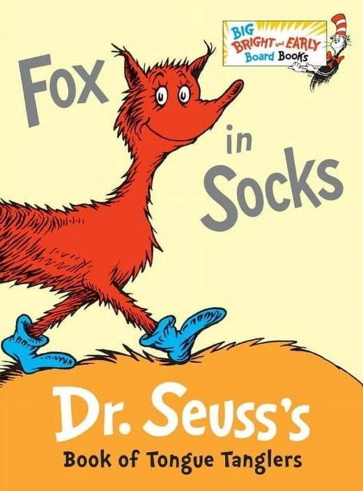 Fox in Socks a Doctor Seuss book cover. 