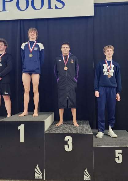 The rankings of winners for the swim competition and Erie High School recieved third place. 