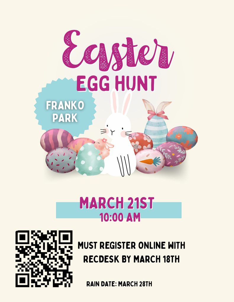 EASTER EGG HUNT FLYER WITH REGISTRATION QR CODE