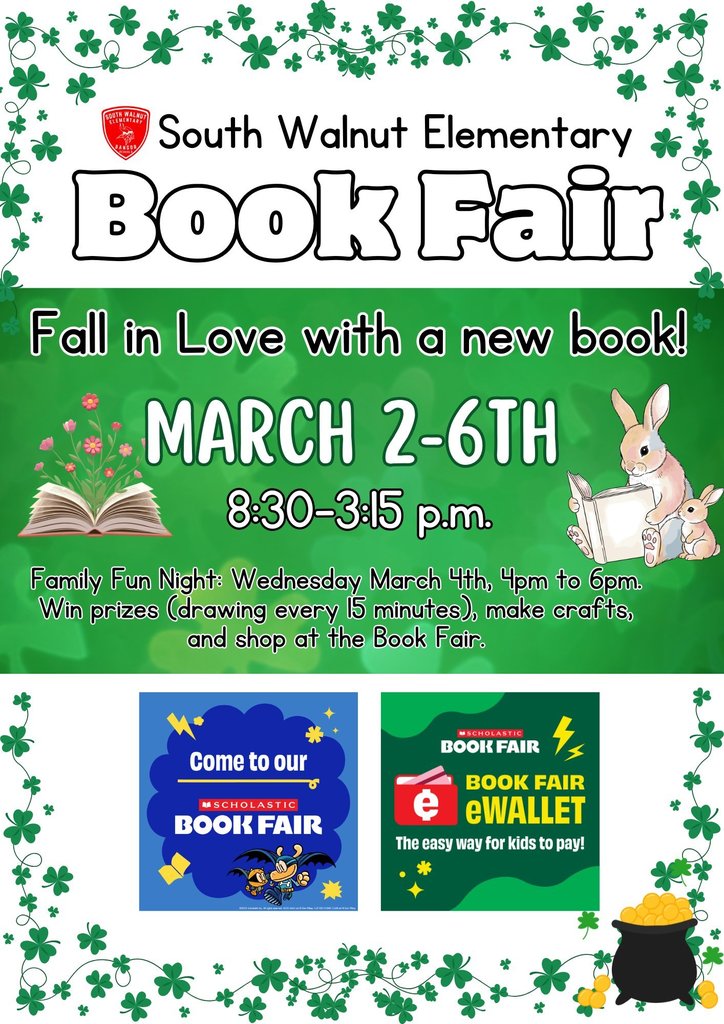 Green and white image with shamrocks.