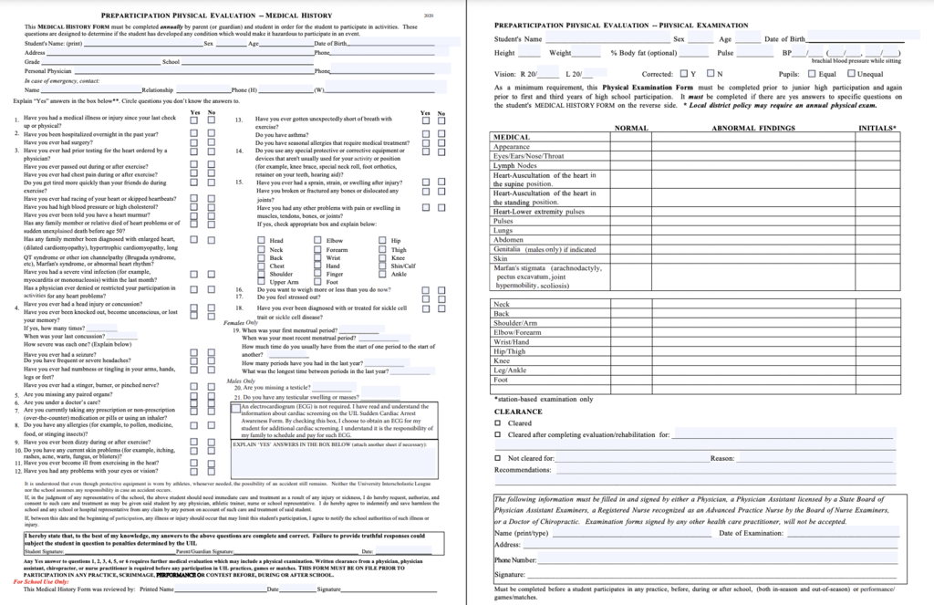 UIL Physical form