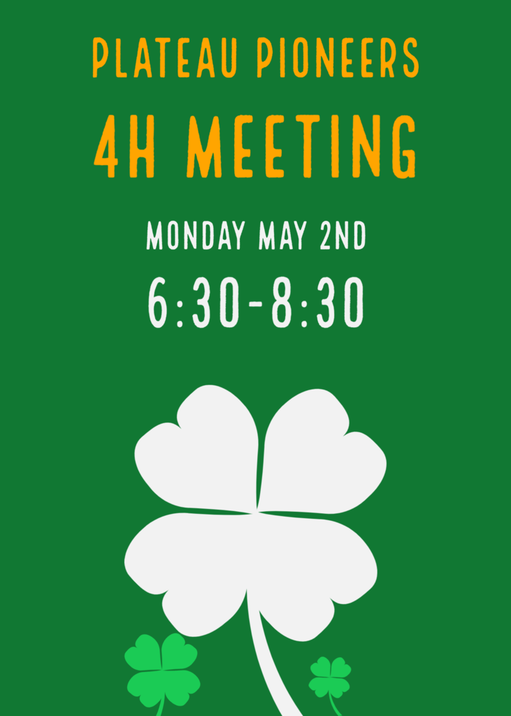 Plateau Pioneers 4H meeting