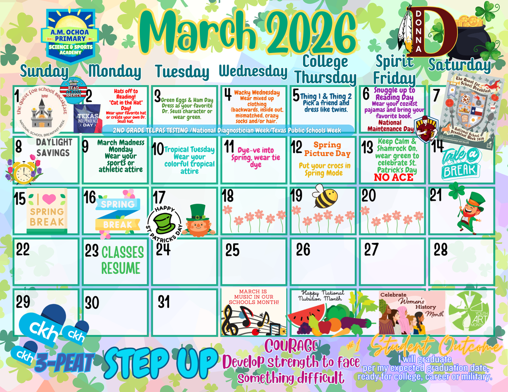 March Calendar 2026
