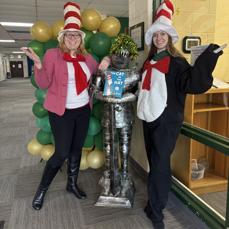 Teachers dressed up for Dr Suess