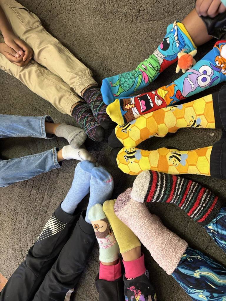 Crazy socks people are wearing.