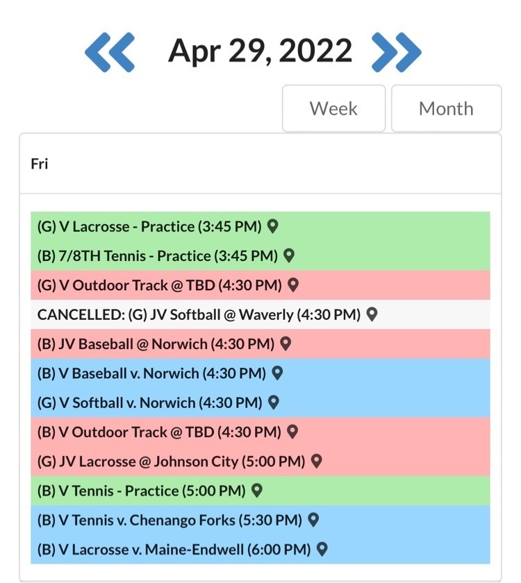 schedule