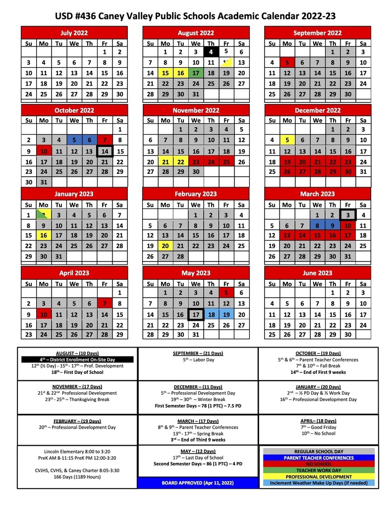 22-23 Academic Calendar