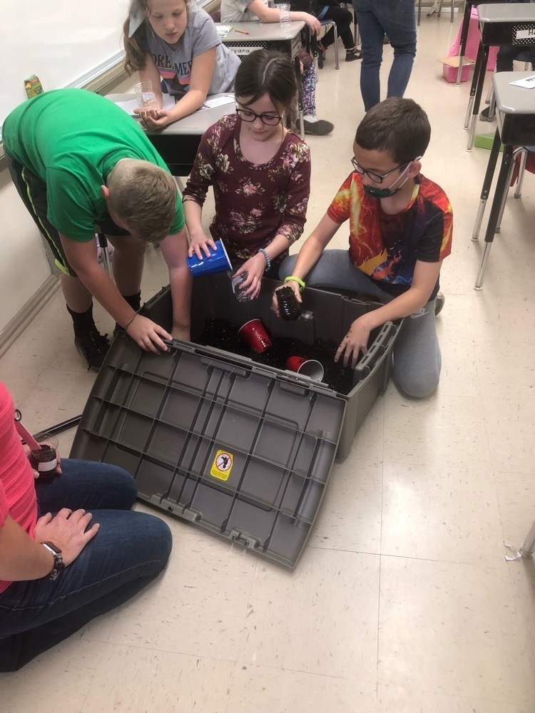 students planting seeds