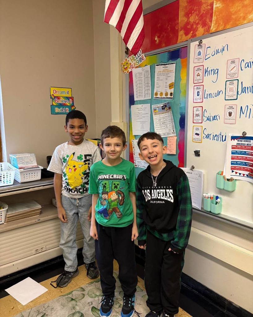 Students wearing green.